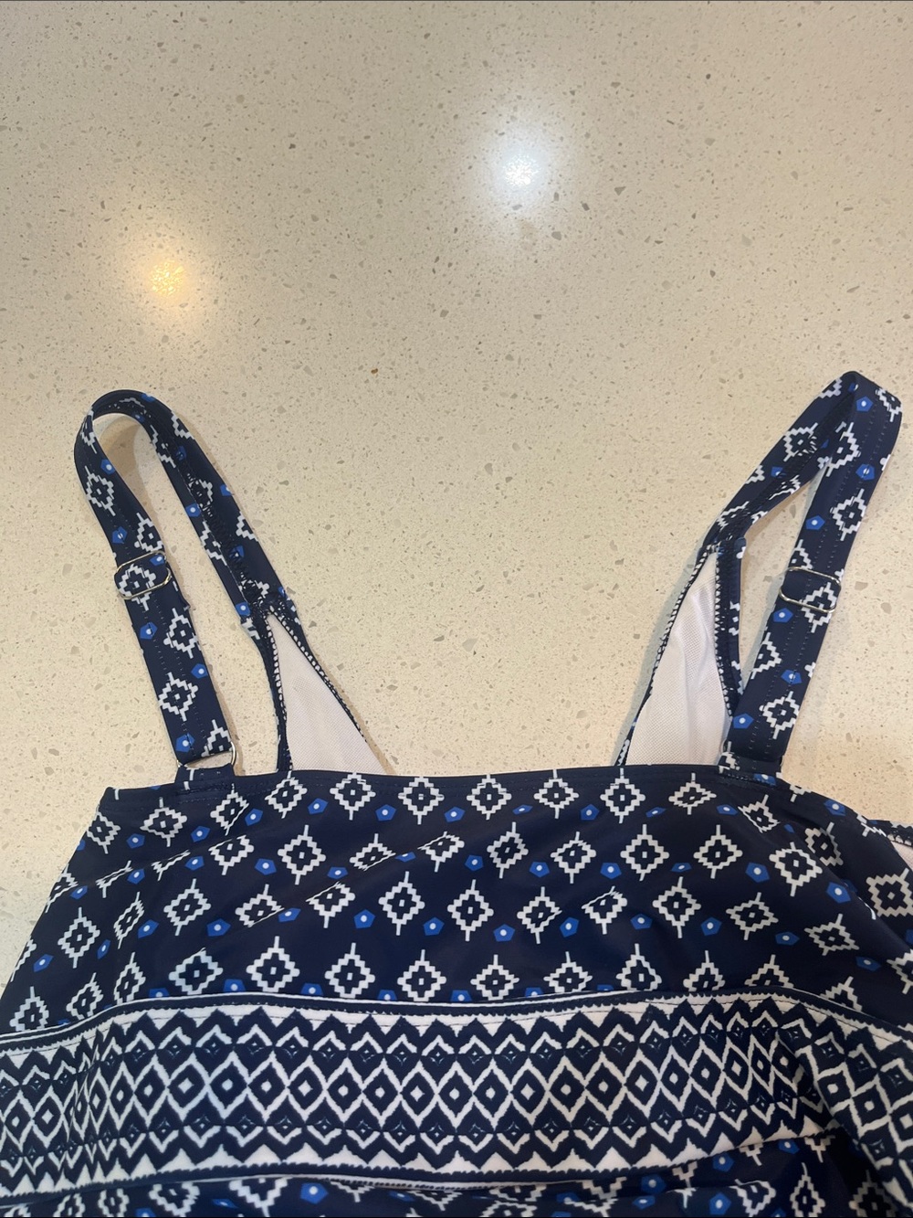 Girls' Navy Geo One-Piece by Swimsuit - Picture 8 of 9